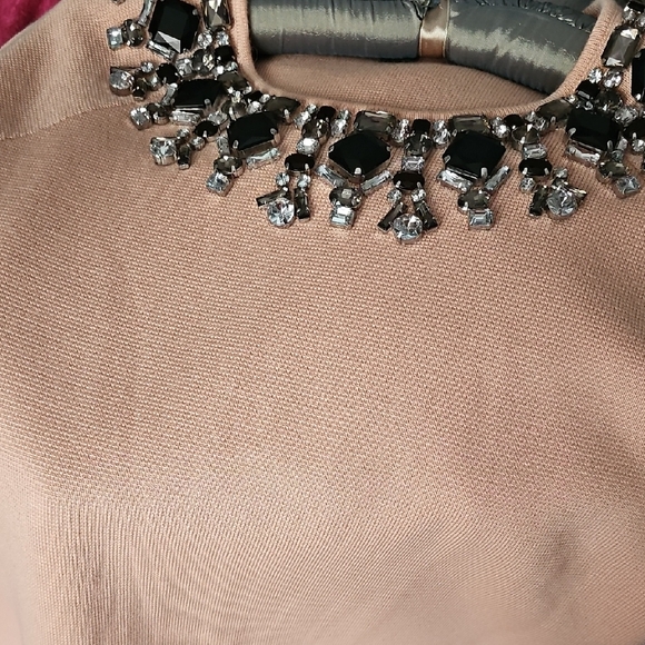 Ann Taylor Pink Embellished Crew Neck Sweater - Picture 2 of 6